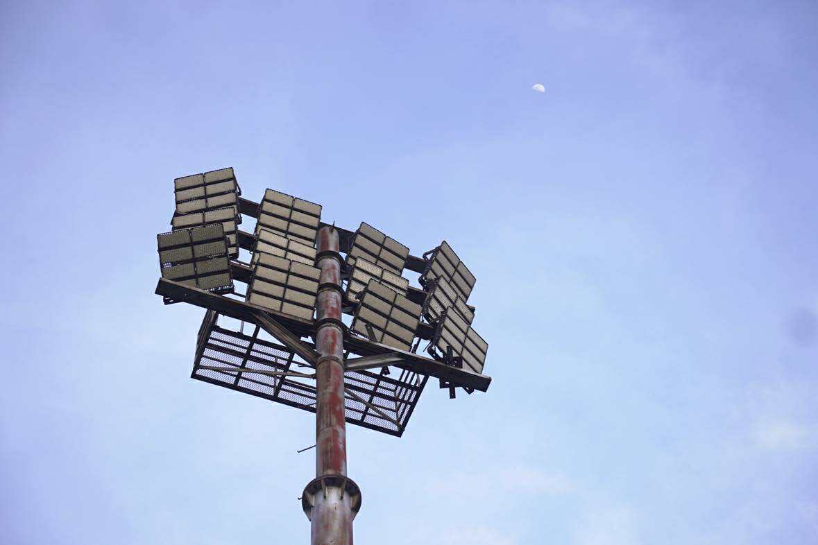 Flood lights of Circulo Verde football pitch Dump Photos